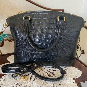 SOLD! Brahmin Black Duxbury Satchel (medium size)